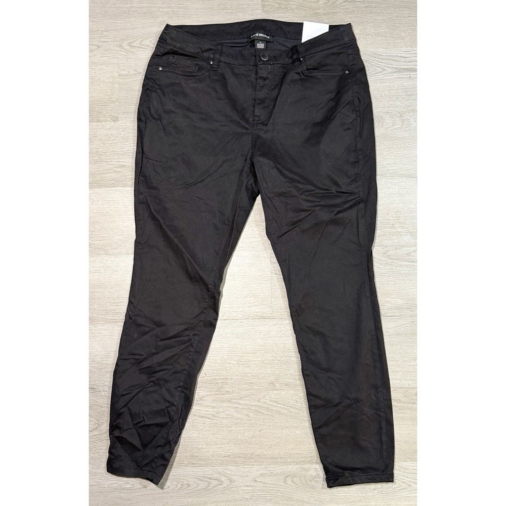 Lane Bryant Skinny Jeans Women's Size 14 Mid Rise Black Stretch Casual NWT